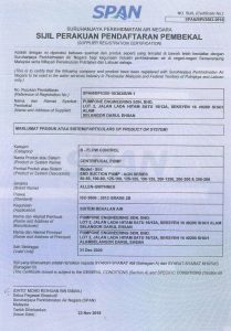 SPAN Malaysia Certificate